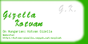 gizella kotvan business card
